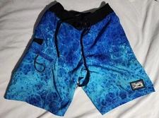 Pelagic Board Shorts Youth M Bathing Suit Swimming Swim Outdoor Abstract fishing