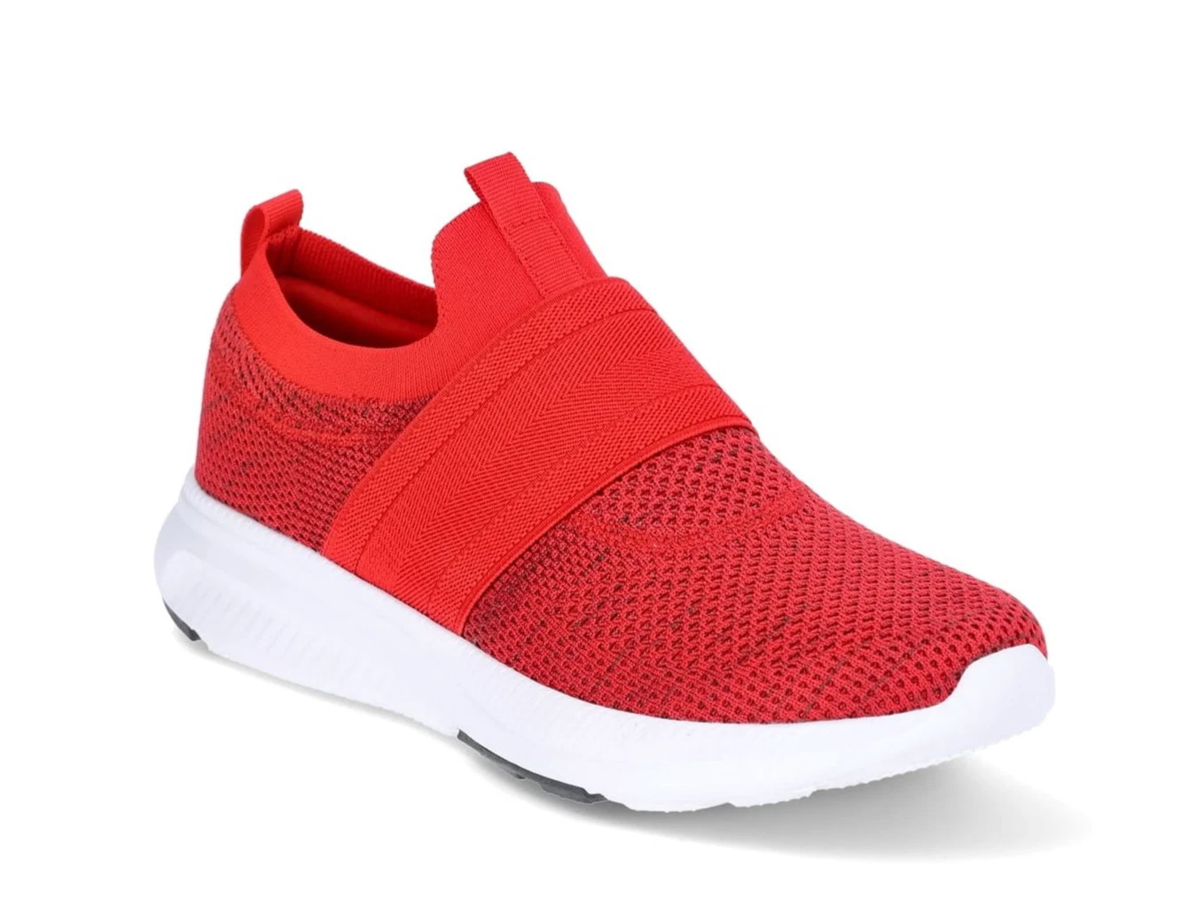 Athletic Works Men's Banded Knit Red Low Top Slip-on Athletic Sneakers: 9.5-13