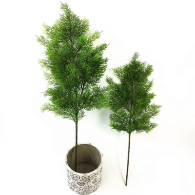 1x Künstliche Grüne Zypresse Baum Blatt Tannennadel Blätter Zweig Weihnachtsdeko