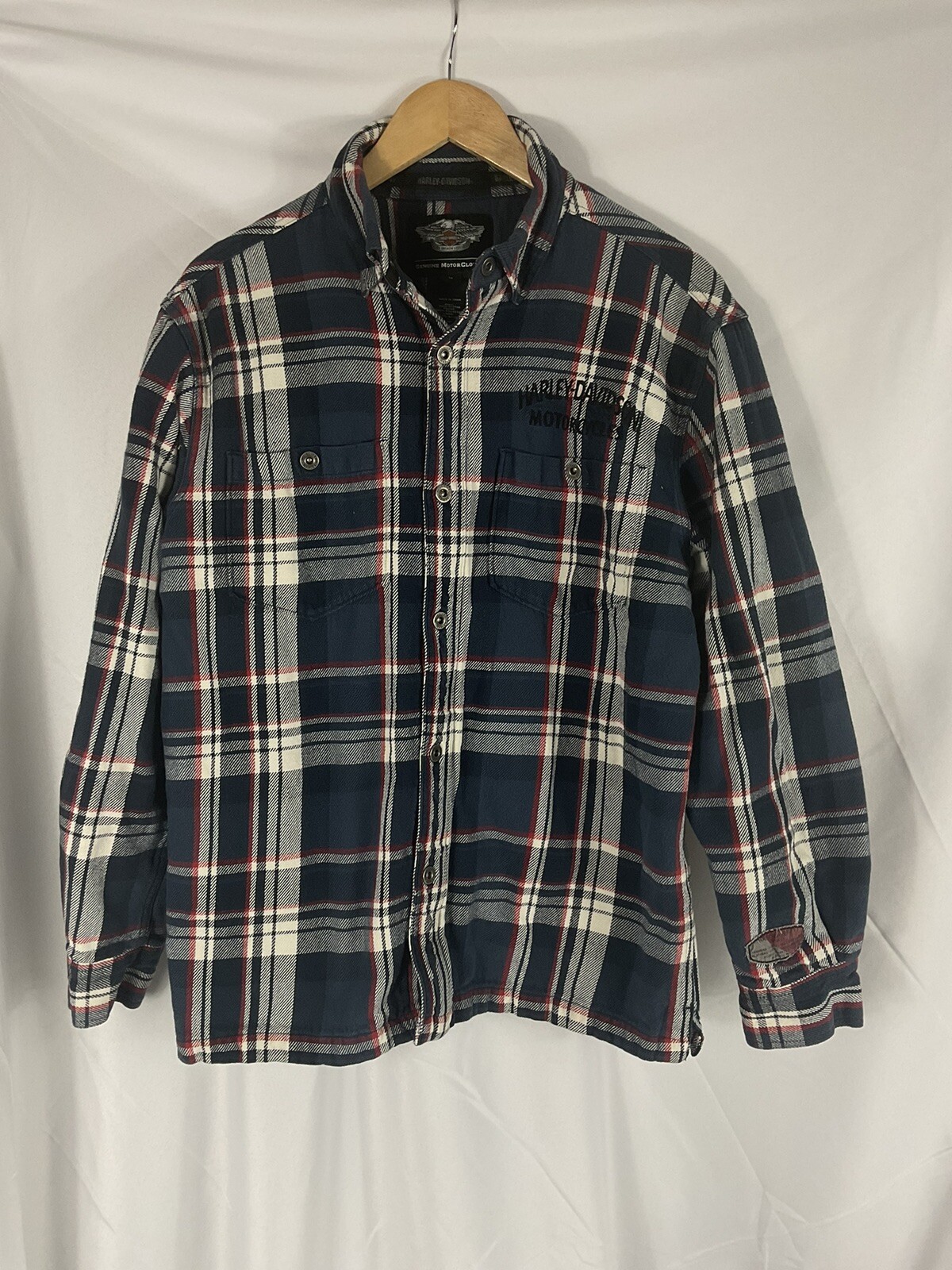 HarleyDavidson Plaid Quilted Lined Shirt Jacket Cott… Gem