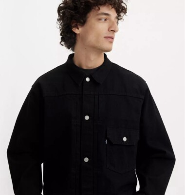 Levi's Japanese Denim Type I Jacket Mens Sz XXL Black Vintage