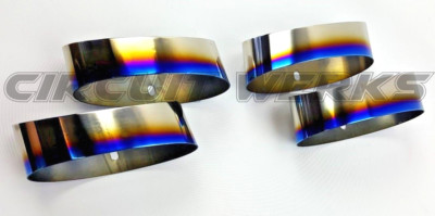 Circuit Werks 08-14 Lexus ISF Titanium Slip On Tips Angle Cut Exhaust Tip IS-F
