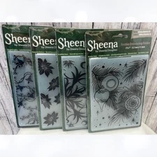 Sheena CHRISTMAS Lights Ornaments Snowflakes 5x7 Embossing Folders