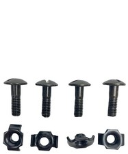 19mm ACH w/ RAILS HELMET HARDWARE SET 4-POINT CHINSTRAP SCREW BOLT &amp; NUT 4pk New