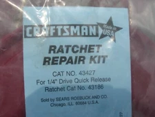 Craftsman Repair Kit 43427 for 1/4" Drive Ratchet 43186, MADE IN USA 