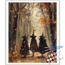 Paint by Numbers Kit for Adults, Fall Adults Paint by 16x20Inch Halloween-1