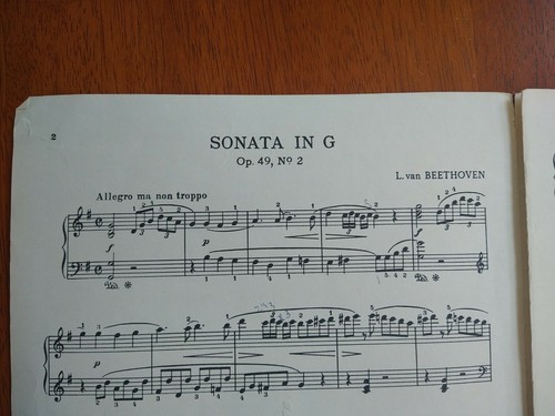 Ludwig Van Beethoven Sonata 20 in G Major Op 49 No 2 (Frederick Harris, 1953) - Picture 3 of 3