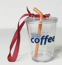 Dunkin Donuts Iced Coffee Cold Cup Mini Christmas Ornament 2011