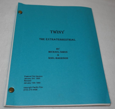Twiny the Extraterrestrial 1995 Rare Original Feature Film Unmade Movie Script