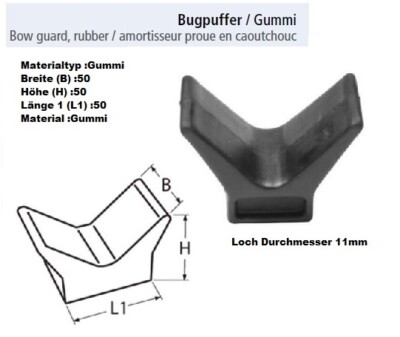 Bugpuffer Trailerpuffer Gummipuffer Bugschutz Kielrolle Seitenrolle Gummi 8884