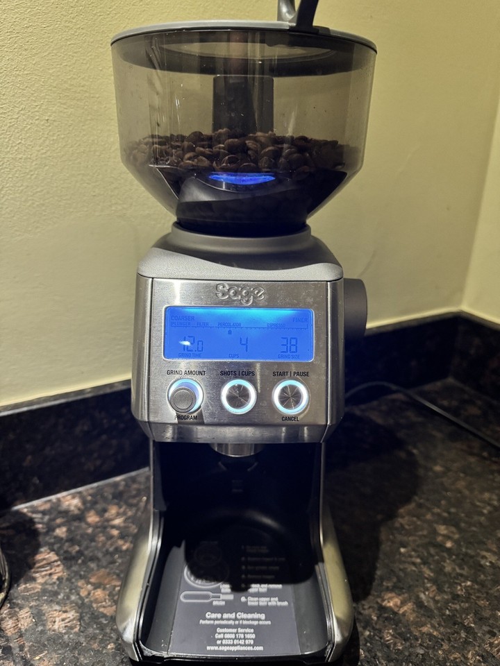 Sage The Smart Grinder Pro Coffee Machine Brushed Stainless Steel eBay