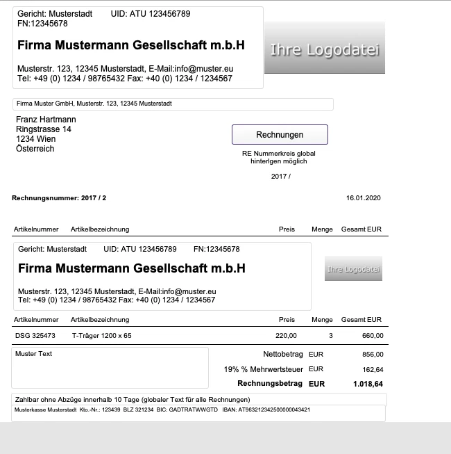 Rechnungsprogramm Lager Dienstleistung Rechnungen Faktura Programm Mac Windows - Bild 3 von 4
