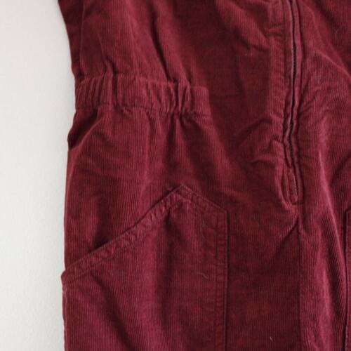 NWT Bonpoint Girls Flo Overall Worker Jumpsuit Burgundy Corduroy Long Sleeve 12 - Picture 3 of 10
