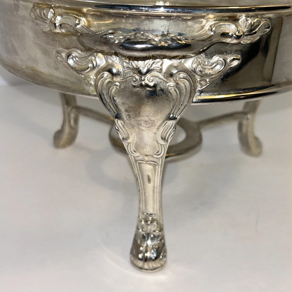 Soporte para plato de frotamiento Gorham Chantilly placa plateada (solo soporte) marcado Foto 4 de 4