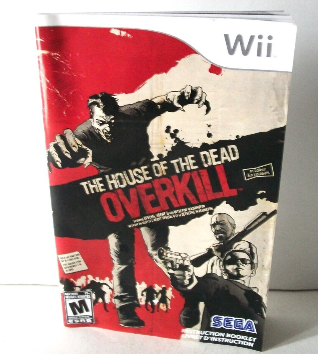 Manual Only) The House of the Dead Overkill Nintendo Wii Authentic