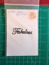 Used Thin Metal Die Cut Tool For Sizzix Spellbinder 1056 Fabulous You Are