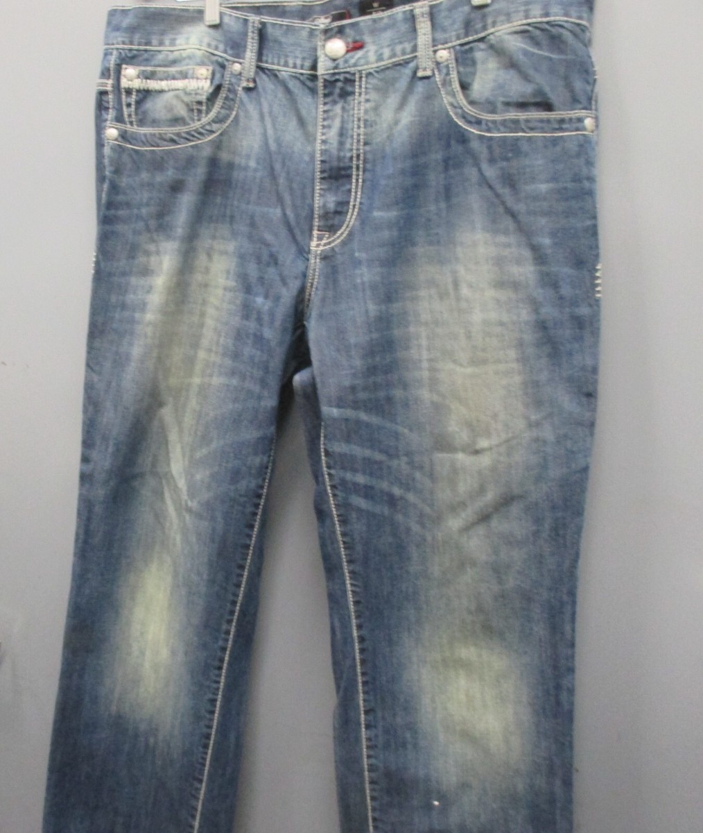 Vintage Marc Ecko Jeans Size 40 Blue Straight Leg Men's Jeans