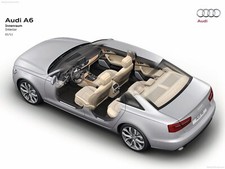 Cars audi a 6 technical Desk Mat Stitched