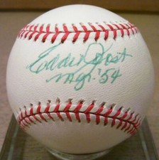 Eddie Joost MGR '54 Signed AL Baseball - PSA DNA 