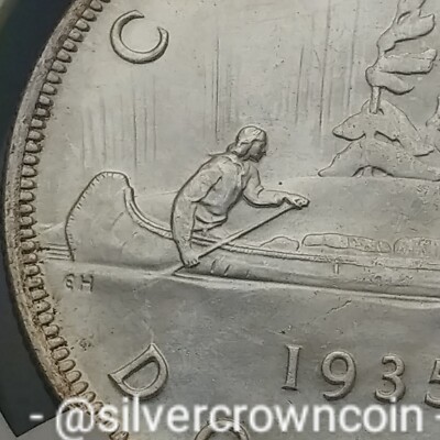 Canada 1 Dollar 1935. NGC MS65. KM#30. .800 Silver First 1$ coin