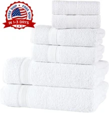 Juego De Toallas De Algodon Para Baño GYM Pelo - Cotton Bath Towels Pool Gym 6Pc