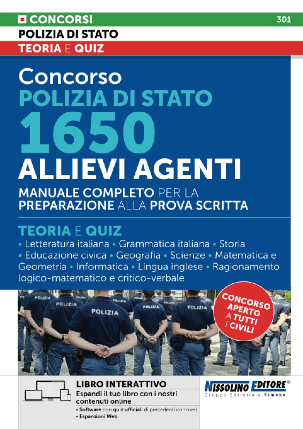 9788850503582 Concorso Polizia di Stato 1650 Allievi Agenti - Ma...Teoria e Quiz