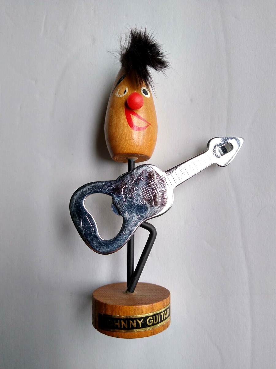 Johnny Guitar Bottle Can Opener Retro Barware Kitsch Japan 1950s