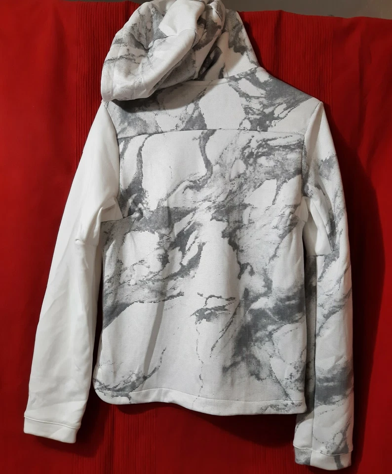 Chaqueta con capucha blanca con cremallera completa Adidas UM para mujer Orlando Cheez-it Bowl 2020 talla M Foto 4 de 4