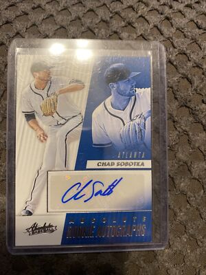 CHAD SOBOTKA 2019 Panini Absolute Rookie Auto #ARA-CS Atlanta Braves - BREWERS