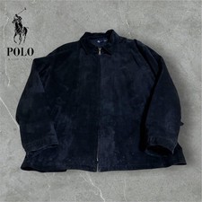 711 90s Polo by Ralph Lauren Suede Leather Jacket Black