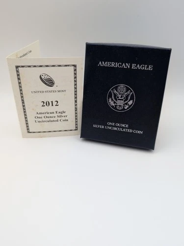 2012-W AMERICAN EAGLE 1-OZ .999 SILVER UNCIRCULATED COIN COA & OGP
