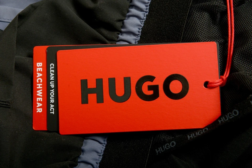 Pantalones Cortos de Natación Hugo Boss Para Hombre "BOLTA" Multicolor Estampado de Logotipo EE. UU. M IT 50 Foto 4 de 4