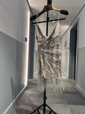 That Girl Embellished Sequin Beaded Fringe Mini Party Sparkle Dress UK 8