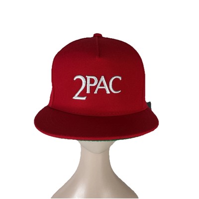 2017 Shoe Palace x 2Pac SnapBack Hat Ball Cap Red Stitched Wool Blend NWT NEW