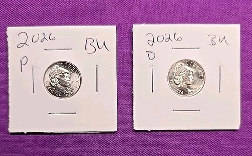 2026 P & D Emerging Liberty Dimes "BU"  In Coin Flips! **FREE SHIPPING**#wj411