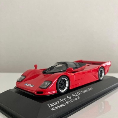 MINICHAMPS Dauer Porsche 962 GT Street Red Diecast Model Car Authentic