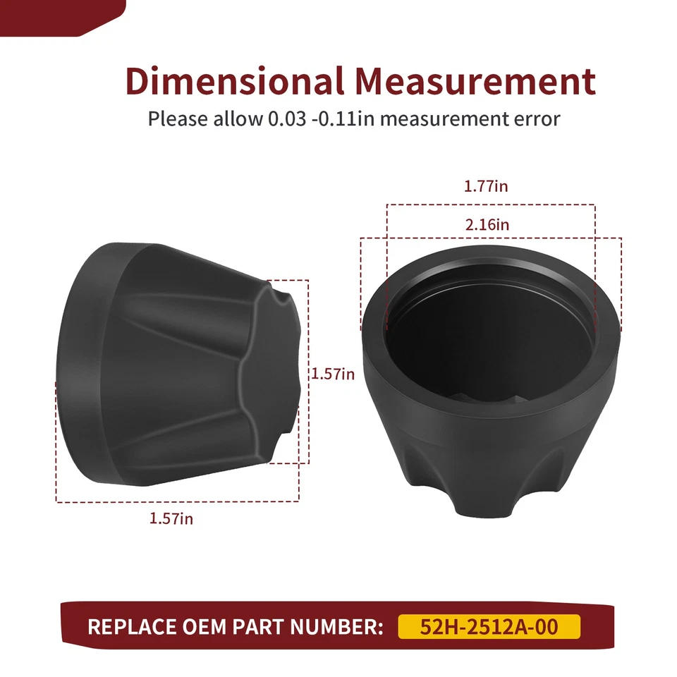 4 Pack Wheel Hub Caps for Yamaha Kodiak 400 4x4 YFM400F 1993 1994 1995 1996-1999 - Image 4 of 4