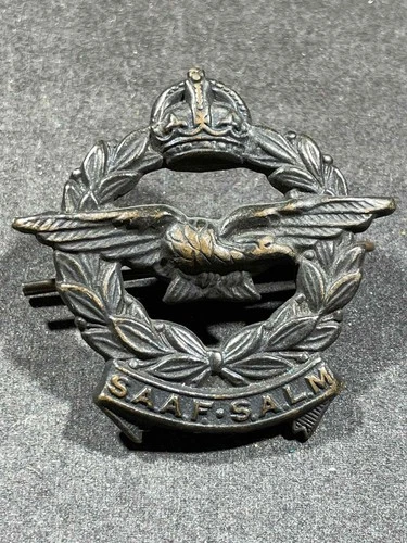 WW2 WWII Military SAAF South African Air Force Regiment Cap Badge Insignia Pin