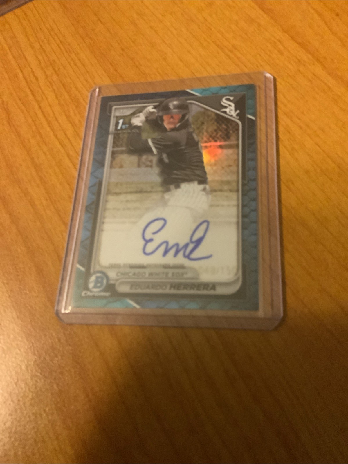 2024 Bowman Chrome - Prospect Auto Eduardo Herrera #CPA-EH Blue Reptilian /150