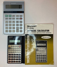 Sharp Bundle EL-733A Financial Calculator EL-334M Desk Tax Rate Calculator