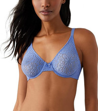 Wacoal 851205 Halo Lace Underwire Bra Polyamide Mid Coverage Cups MSRP 58 NWT