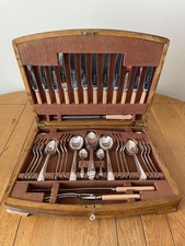 Ernest Cockbill 55 Piece Silver Plated EPNS Cutlery Canteen Set 6 Person