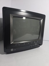 Vintage 1988 GE 09GP223 9" AC/DC Portable Color CRT TV Retro Gaming