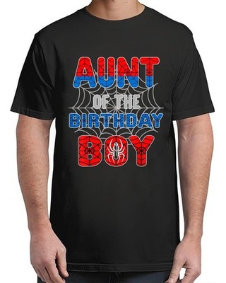 Spider Web Birthday Party Aunt of The Birthday Vintage Adult S-4XL T-Shirt