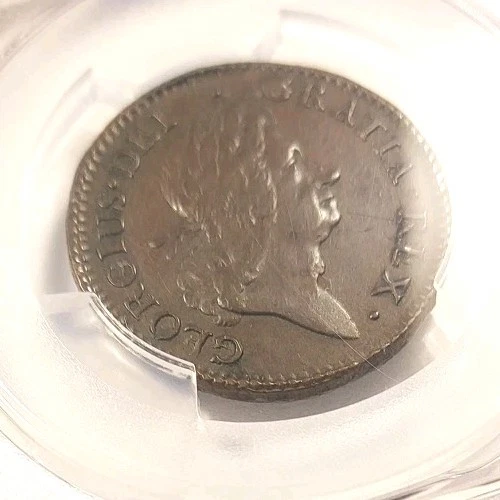 Pop 1 Of 1, Only PCGS XF 45,  1722 Hibernia Halfpenny Colonial Copper Coin 1/2p - Image 3 of 4