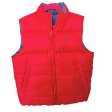 Kids Polo by Ralph Lauren Red Puffer Down Vest Reversible Navy Size 3T Warm