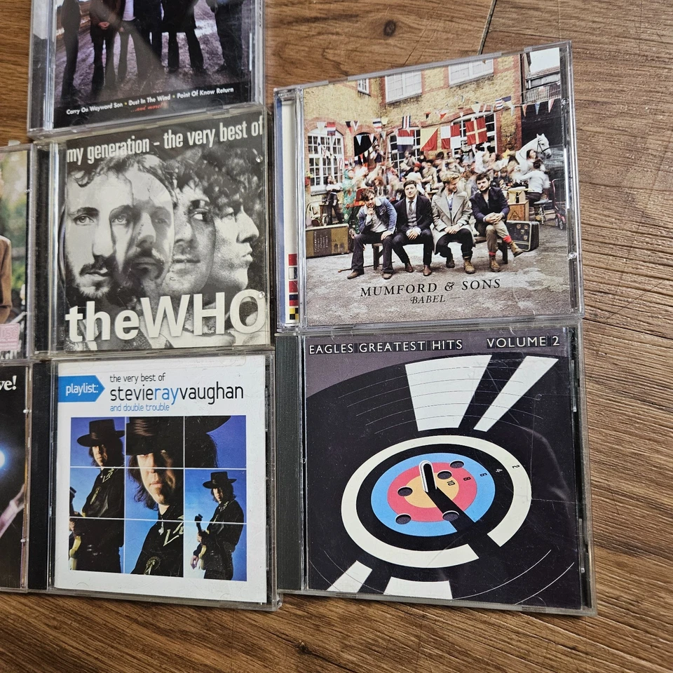 Lot of 7 Classic Rock Blues CDs - The Who, Eagles, Stevie Ray Vaughan, Kansas — 第 2/4 张图片