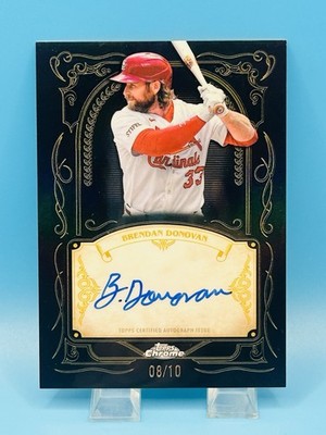 2026 Topps Chrome Baseball BRENDAN DONOVAN INK STROKES #IS-DO BLACK /10