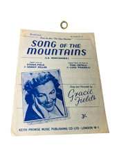 Sheet Music Song of the Mountains Papers Vintage ra