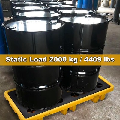 Spill Deck, 30 Gal Spill Capacity, 2 Drums, 5000 Lb Load